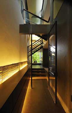 Sustainable hotel hallway